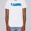 Weißes T-Shirt mit Capoeira Arte Jogando Logo, für Sport und Freizeit.
